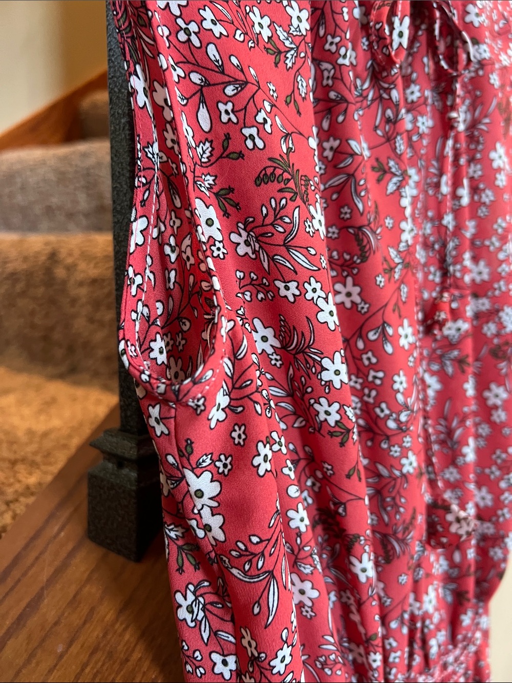 Sleeveless terracotta Floral Maxi Dress by  Max Studio - Picture 7 of 9